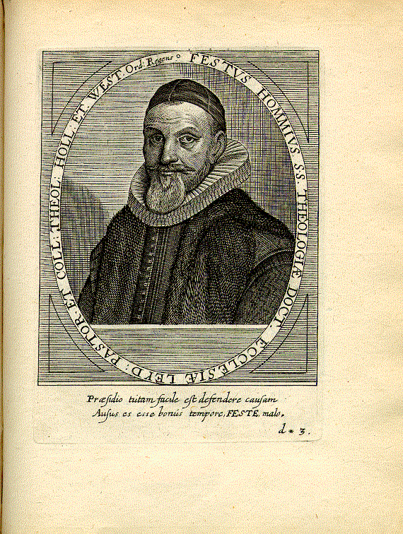 Hommius, Festus (1576-1642); reformierter Theologe, Pastor = d*3